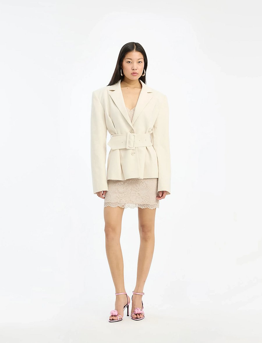 ROTATE - LINEN SUITING BLAZER - kavajer med skärp - pumice stone - 0
