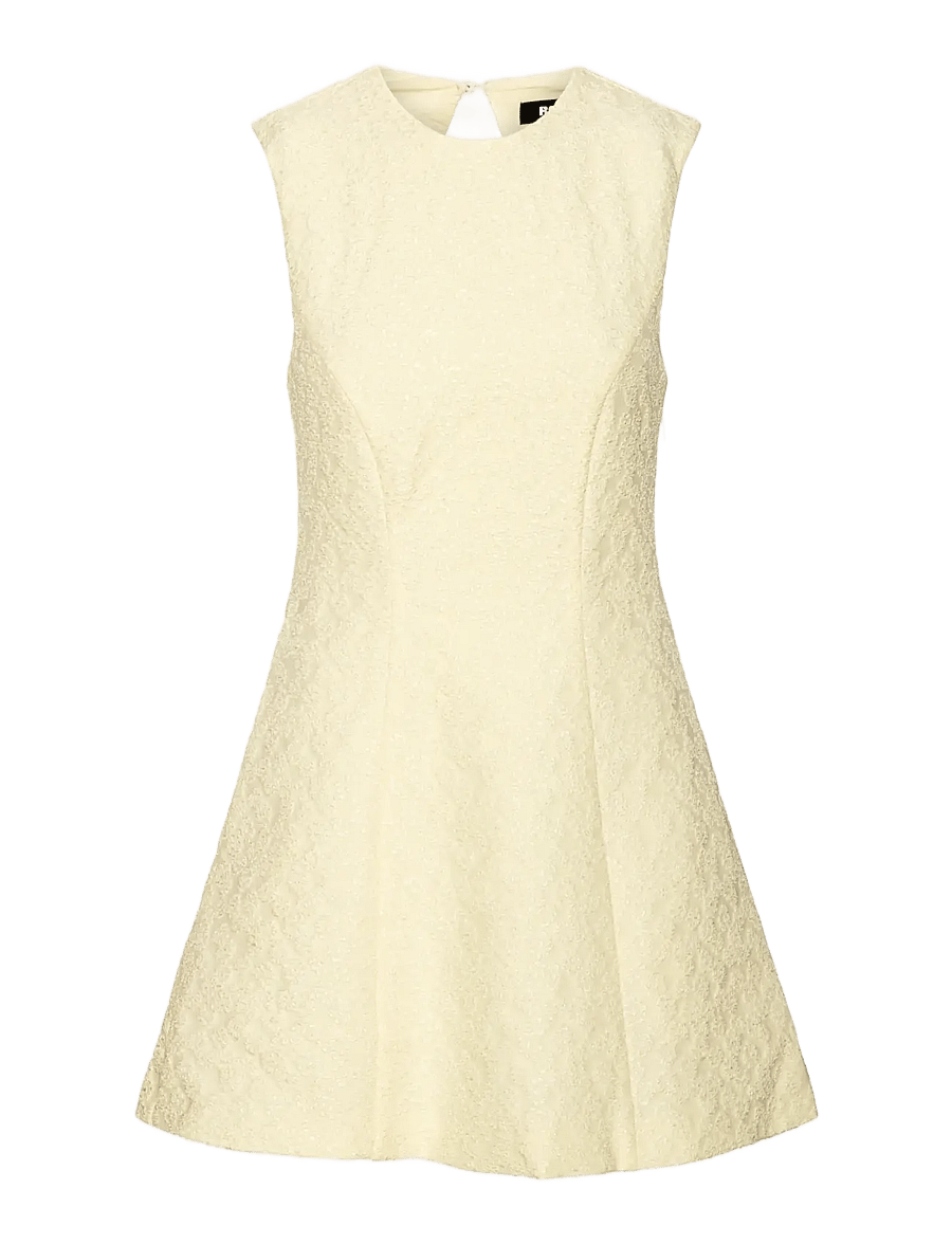 ROTATE - JACQUARD MINI DRESS - kurze kleider - winter white - 1