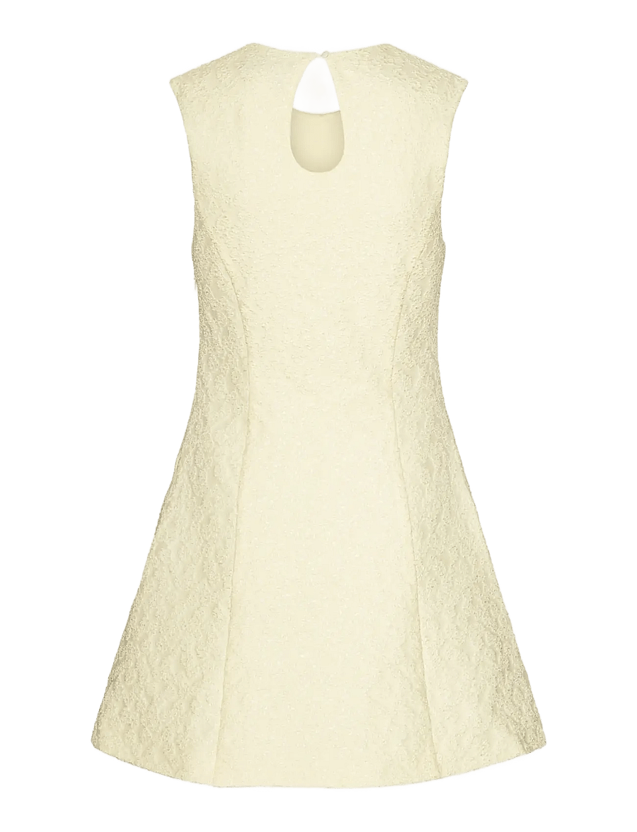 ROTATE - JACQUARD MINI DRESS - kurze kleider - winter white - 2