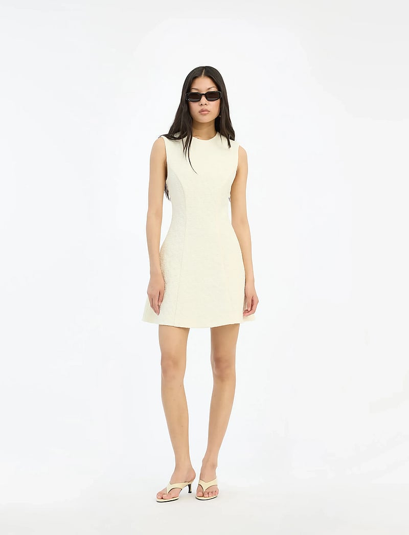 ROTATE - JACQUARD MINI DRESS - short dresses - winter white - 0