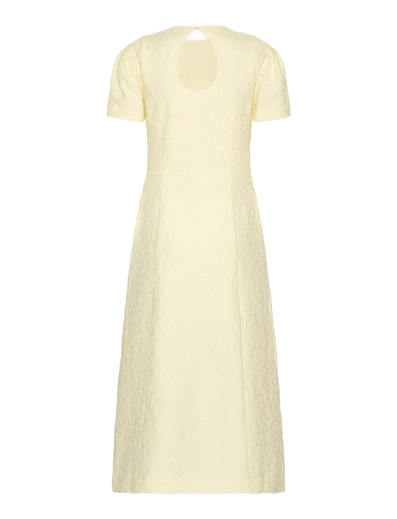 ROTATE - JACQUARD FLARED DRESS - midi dresses - winter white - 2