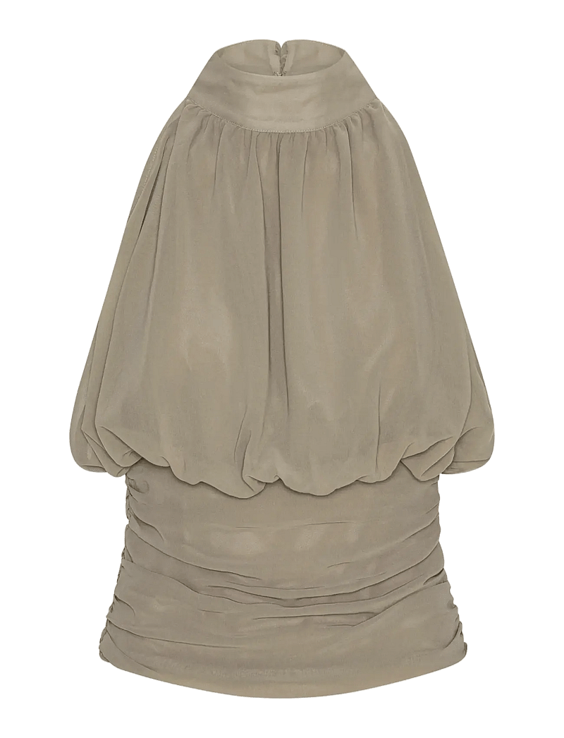 ROTATE - CHIFFON RUCHED TOP - varrukateta pluusid - driftwood - 1