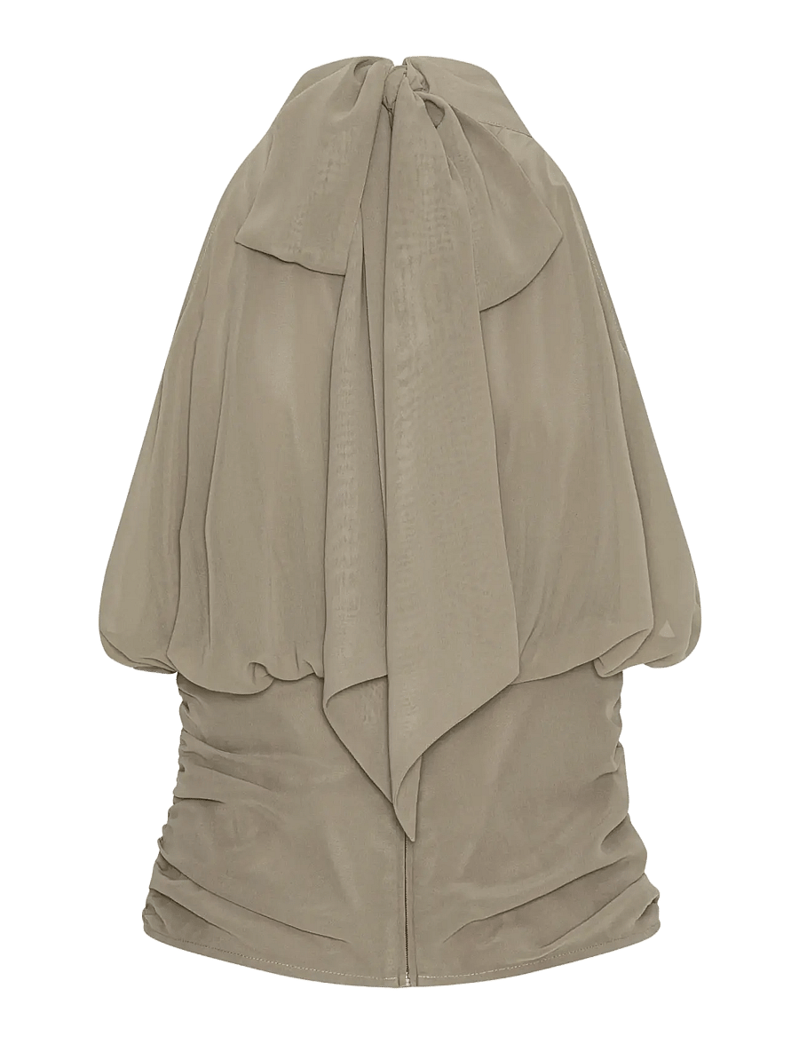 ROTATE - CHIFFON RUCHED TOP - varrukateta pluusid - driftwood - 2