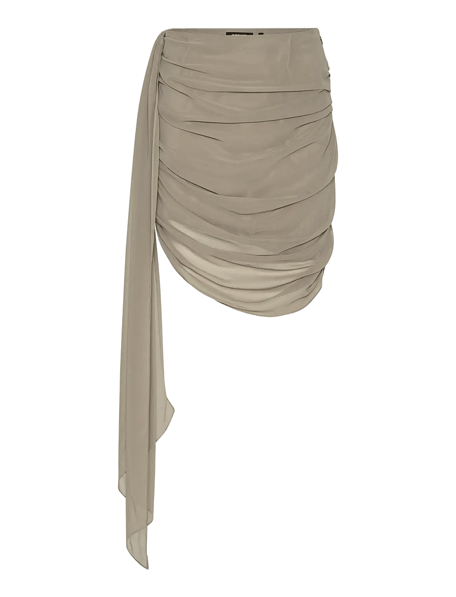 ROTATE - CHIFFON DRAPED SKIRT - korte nederdele - driftwood - 1