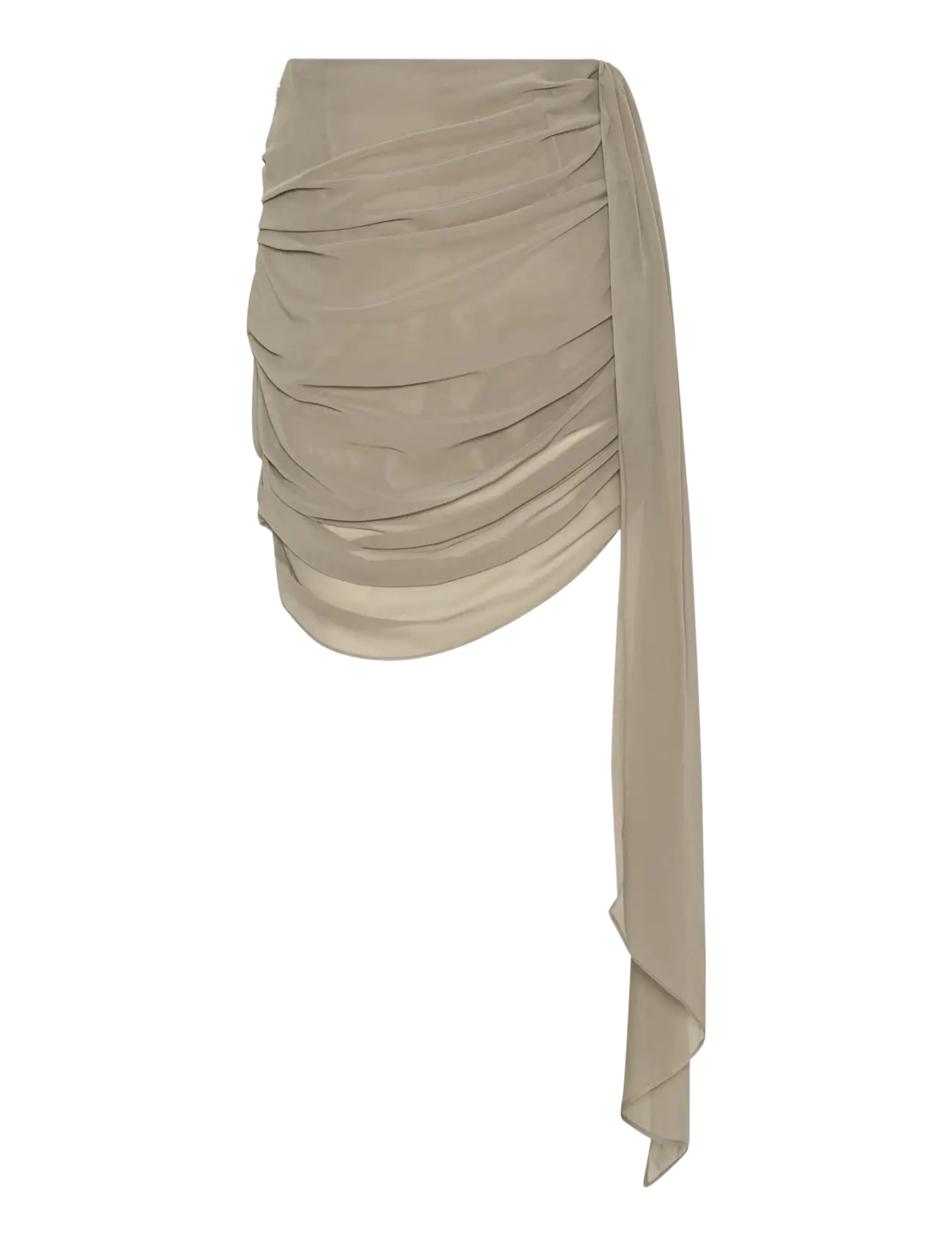 ROTATE - CHIFFON DRAPED SKIRT - korte nederdele - driftwood - 2