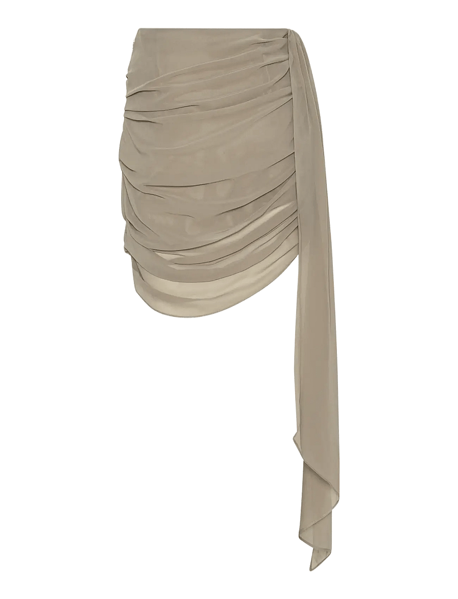 ROTATE - CHIFFON DRAPED SKIRT - korte nederdele - driftwood - 2