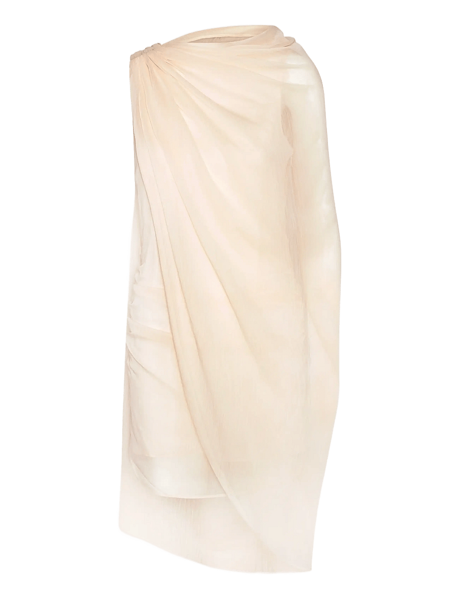 ROTATE - CHIFFON MINI CAPE DRESS - party dresses - vanilla cream - 1