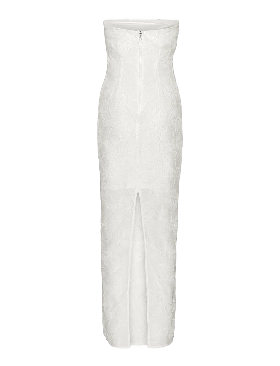 ROTATE - MESH TUBE DRESS - brudekjoler - egret - 2