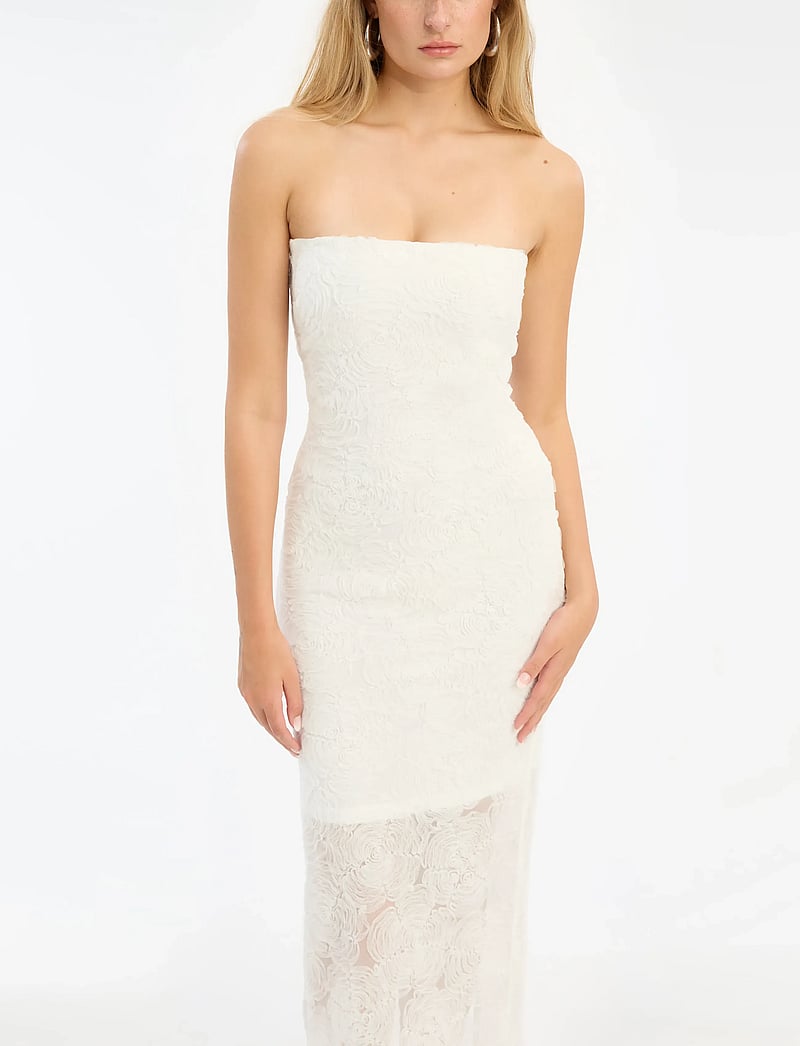 ROTATE Birger Christensen - MESH TUBE DRESS - evening dresses - egret - 3