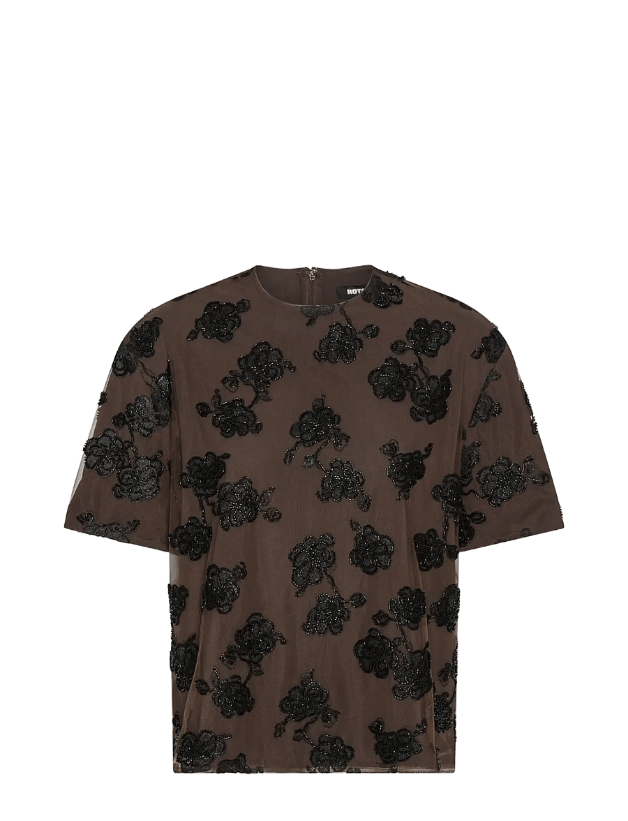 ROTATE - BEADED OVERSIZED TOP - marškinėliai - molÉ comb. - 1