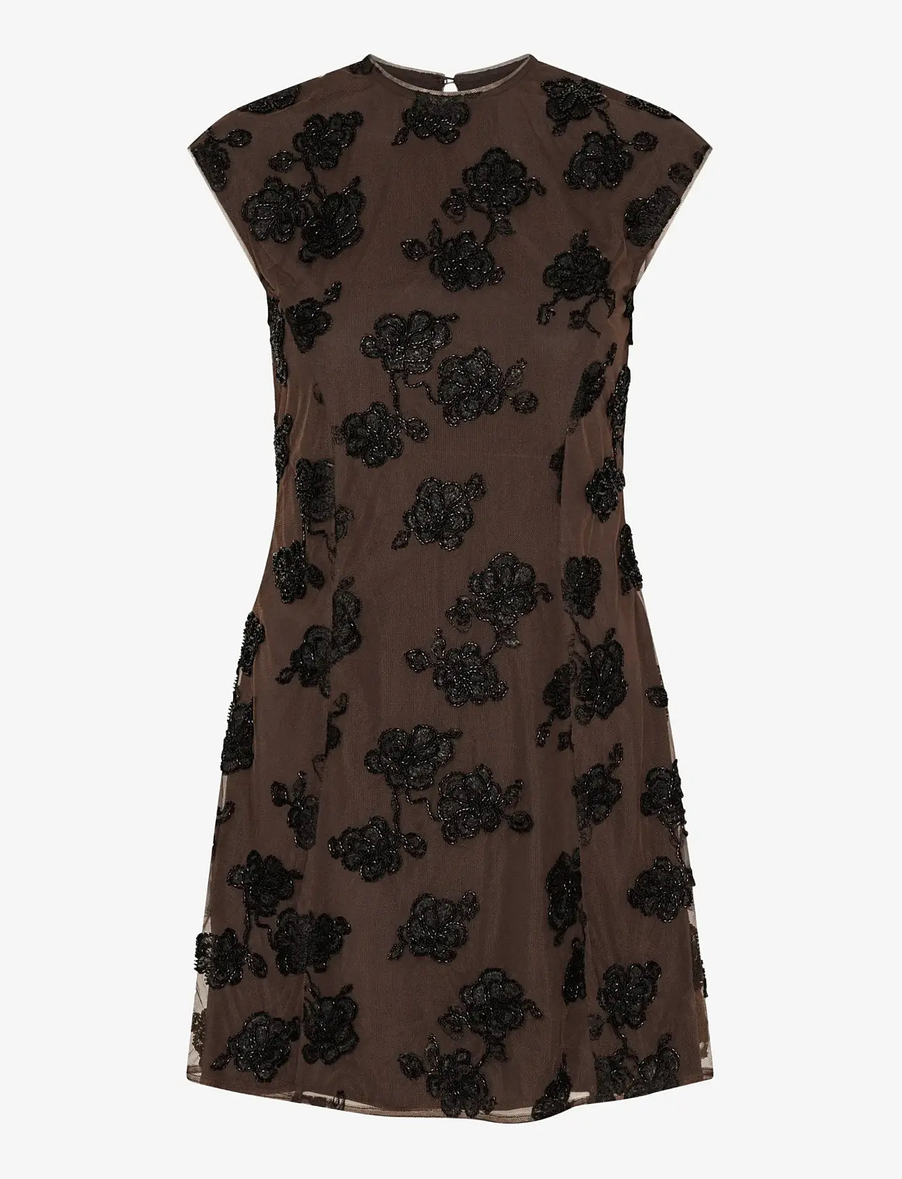 ROTATE Birger Christensen - BEADED MINI FLARED DRESS - korta klänningar - molÉ comb. - 1