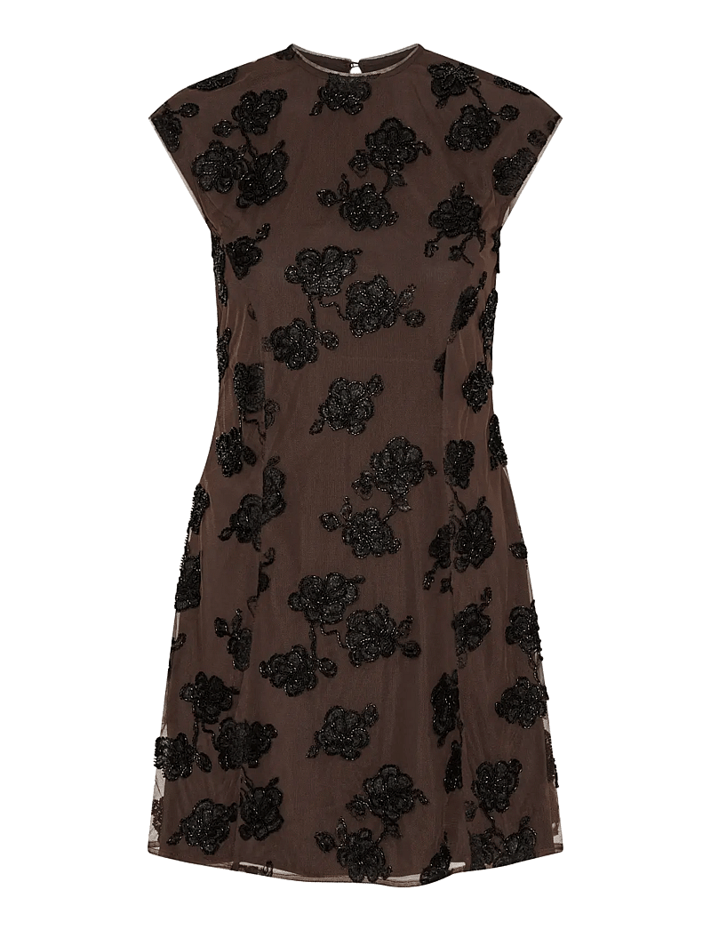 ROTATE Birger Christensen - BEADED MINI FLARED DRESS - korta klänningar - molÉ comb. - 1