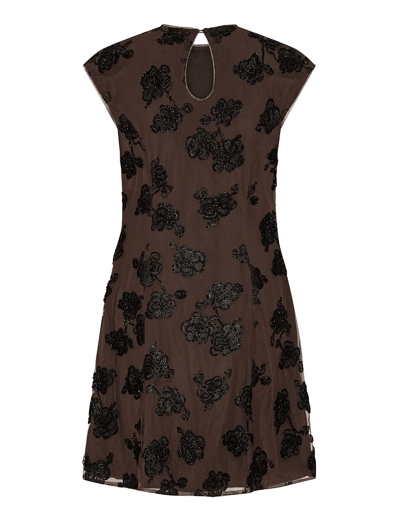 ROTATE Birger Christensen - BEADED MINI FLARED DRESS - korta klänningar - molÉ comb. - 2