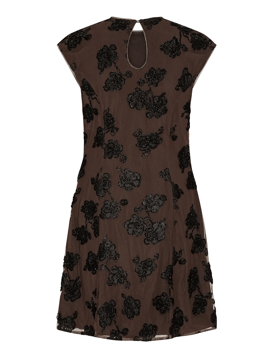 ROTATE - BEADED MINI FLARED DRESS - stuttir kjólar - molÉ comb. - 2