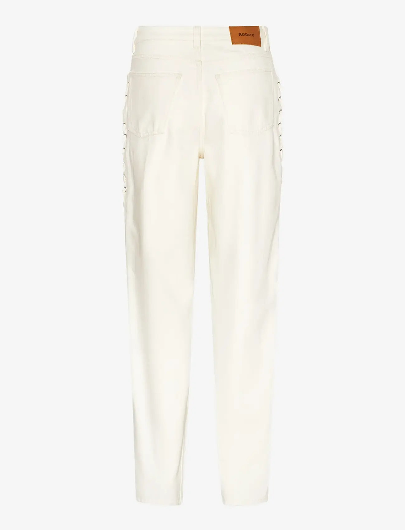 ROTATE Birger Christensen - LOOSE FIT LACED JEANS - raka jeans - raw white denim - 2