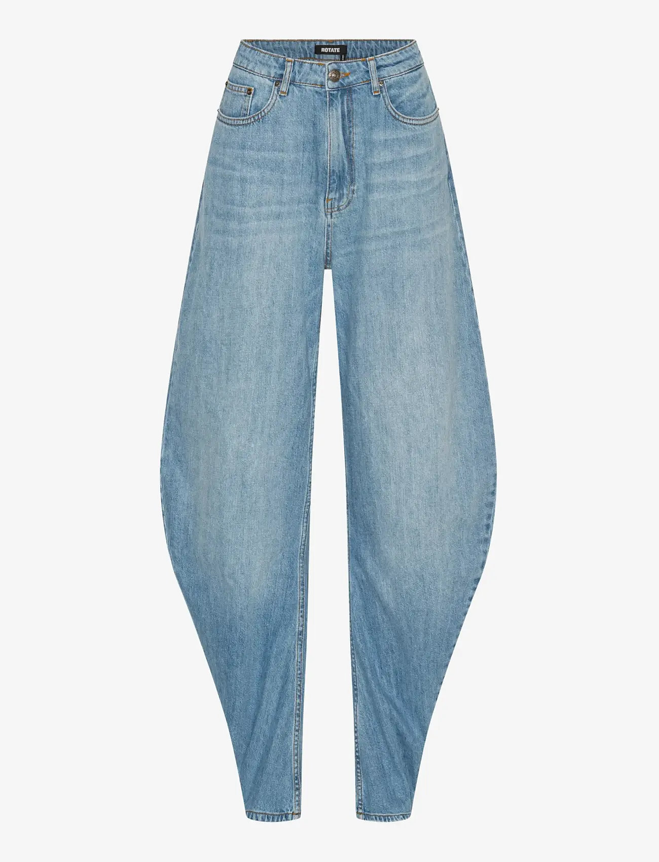 ROTATE Birger Christensen - DRAPED BARREL LEG JEANS - barrel jeans - light blue denim - 1