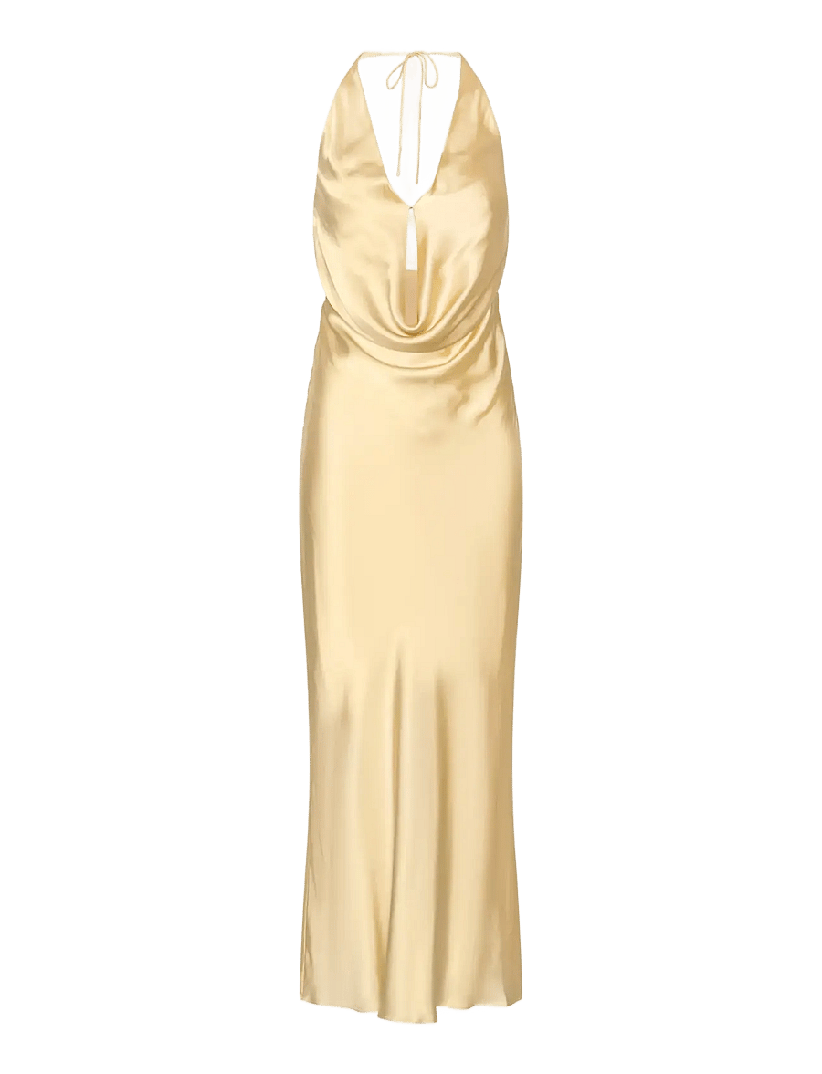 ROTATE - CHIFFON HALTER DRESS - Õhtukleidid - italian straw - 1