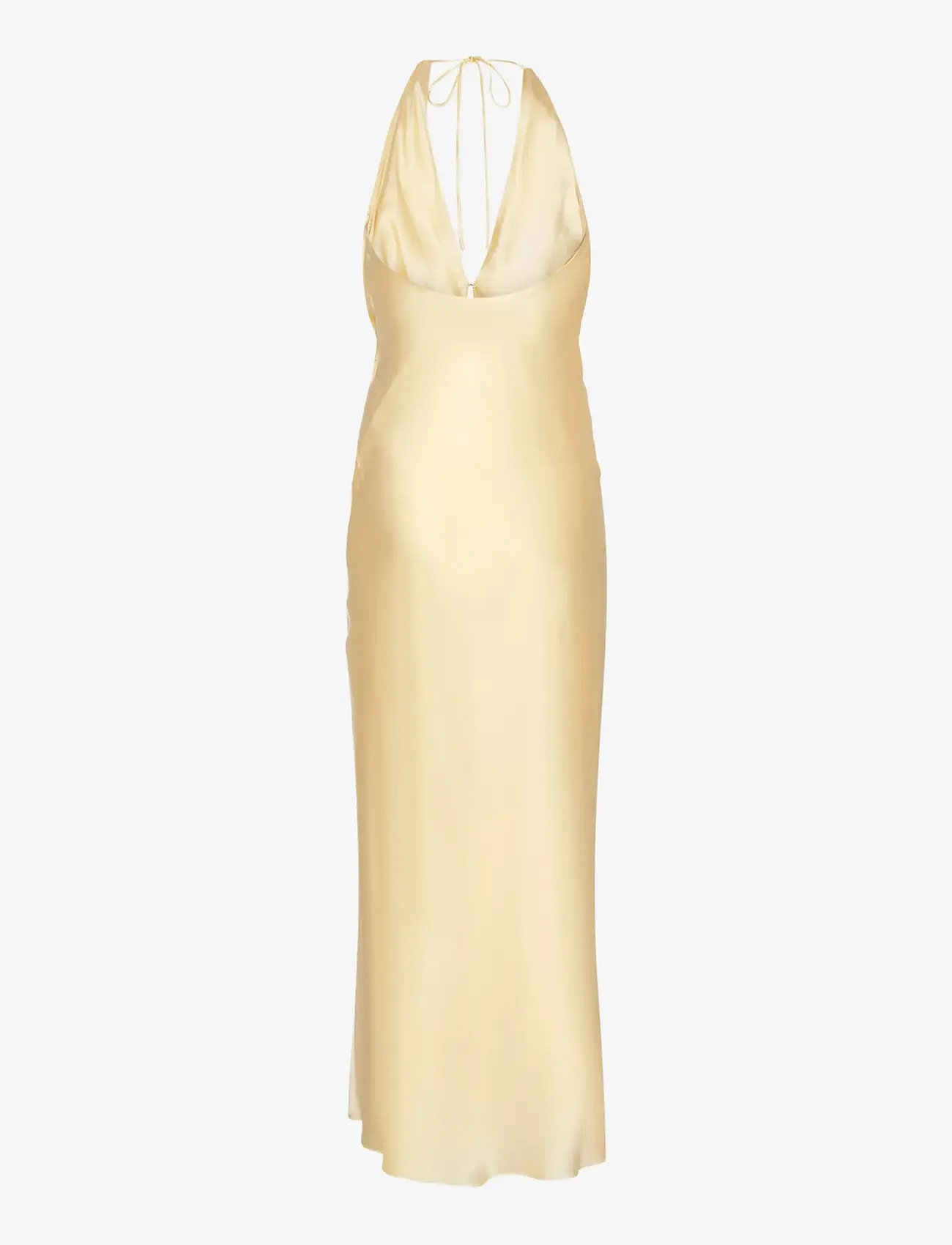 ROTATE - CHIFFON HALTER DRESS - aftenkjoler - italian straw - 2