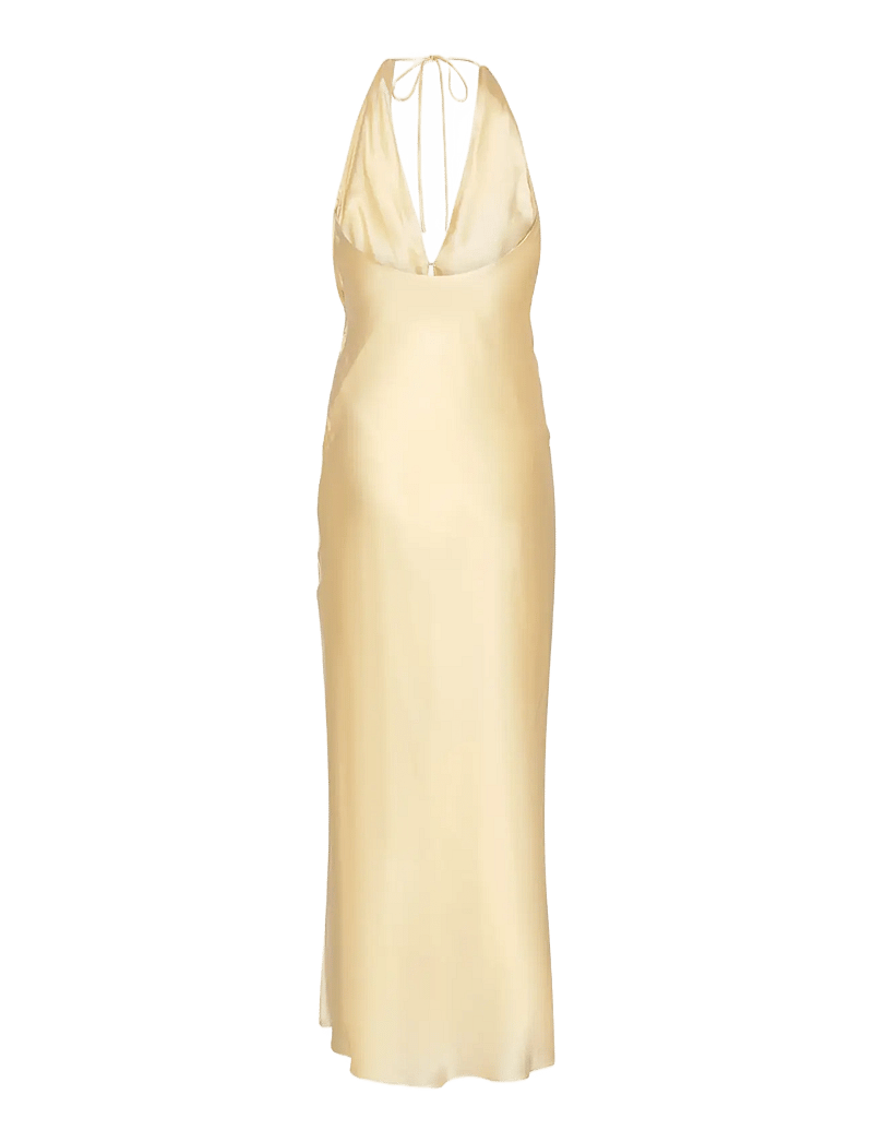 ROTATE - CHIFFON HALTER DRESS - aftenkjoler - italian straw - 2