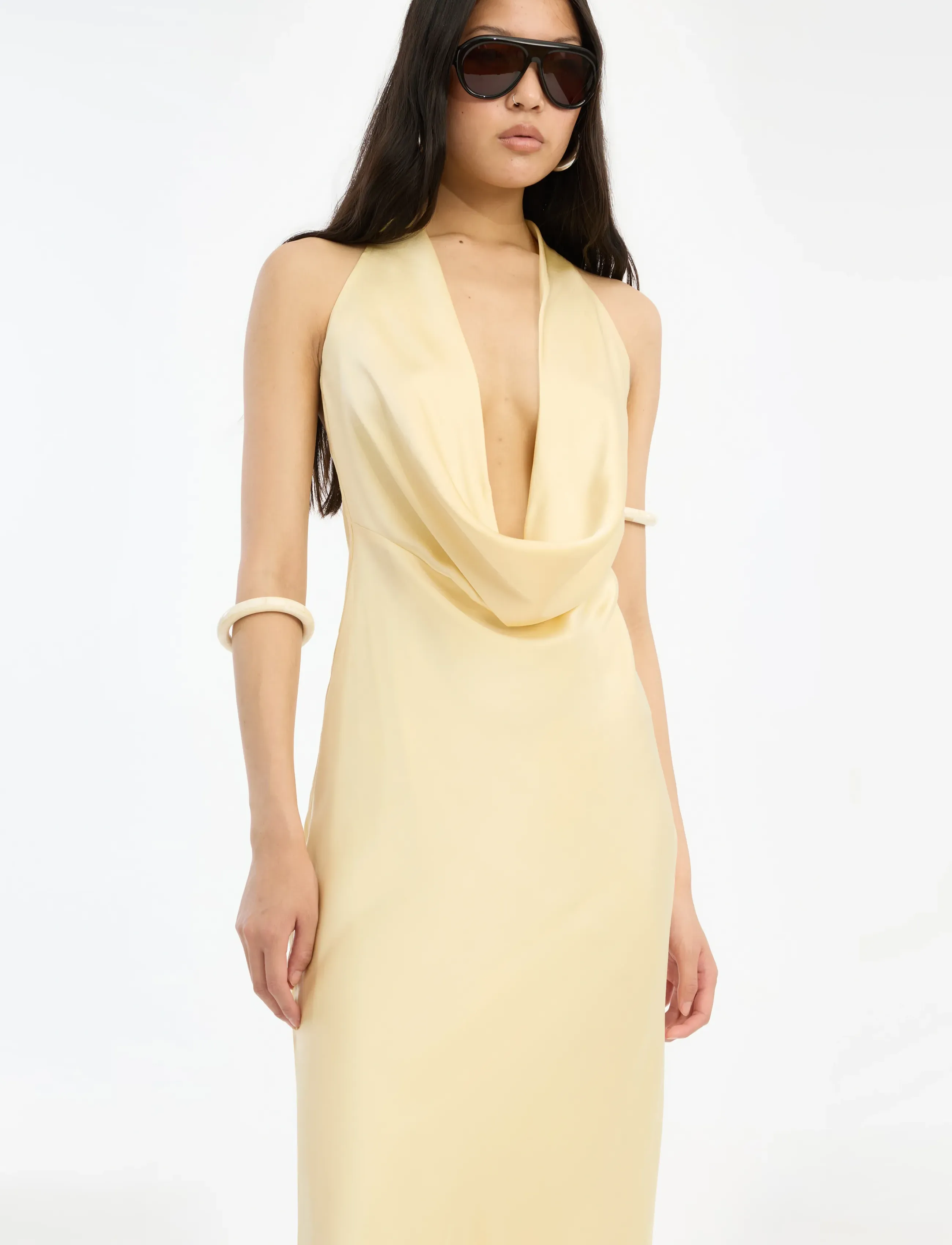 ROTATE - CHIFFON HALTER DRESS - Õhtukleidid - italian straw - 3