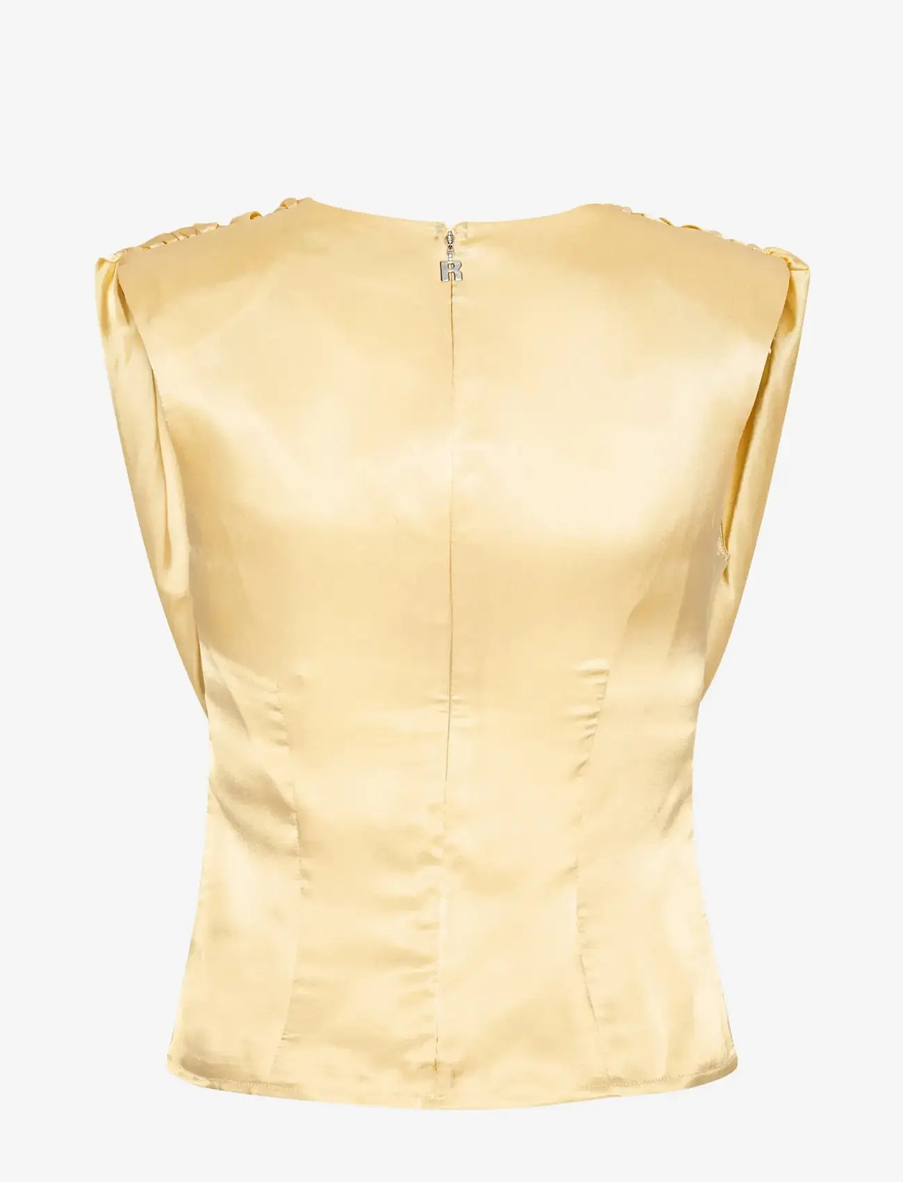 ROTATE - CHIFFON WATERFALL TOP - Ärmellose blusen - italian straw - 2