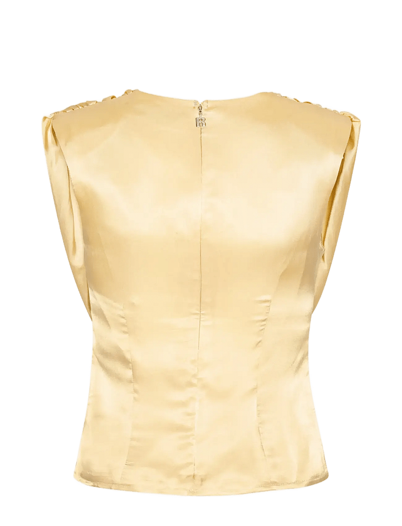 ROTATE - CHIFFON WATERFALL TOP - Ärmellose blusen - italian straw - 2