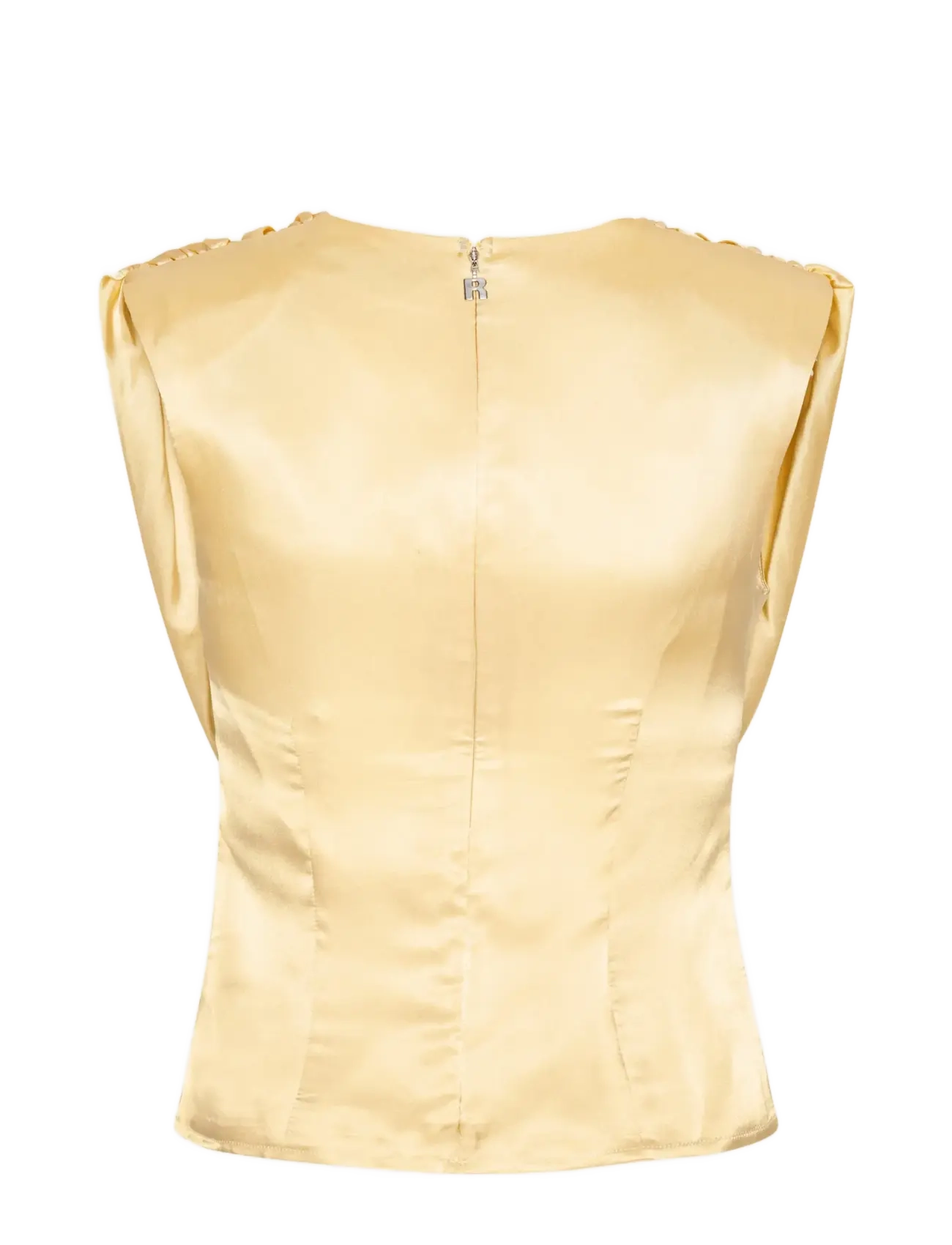 ROTATE - CHIFFON WATERFALL TOP - Ärmellose blusen - italian straw - 2
