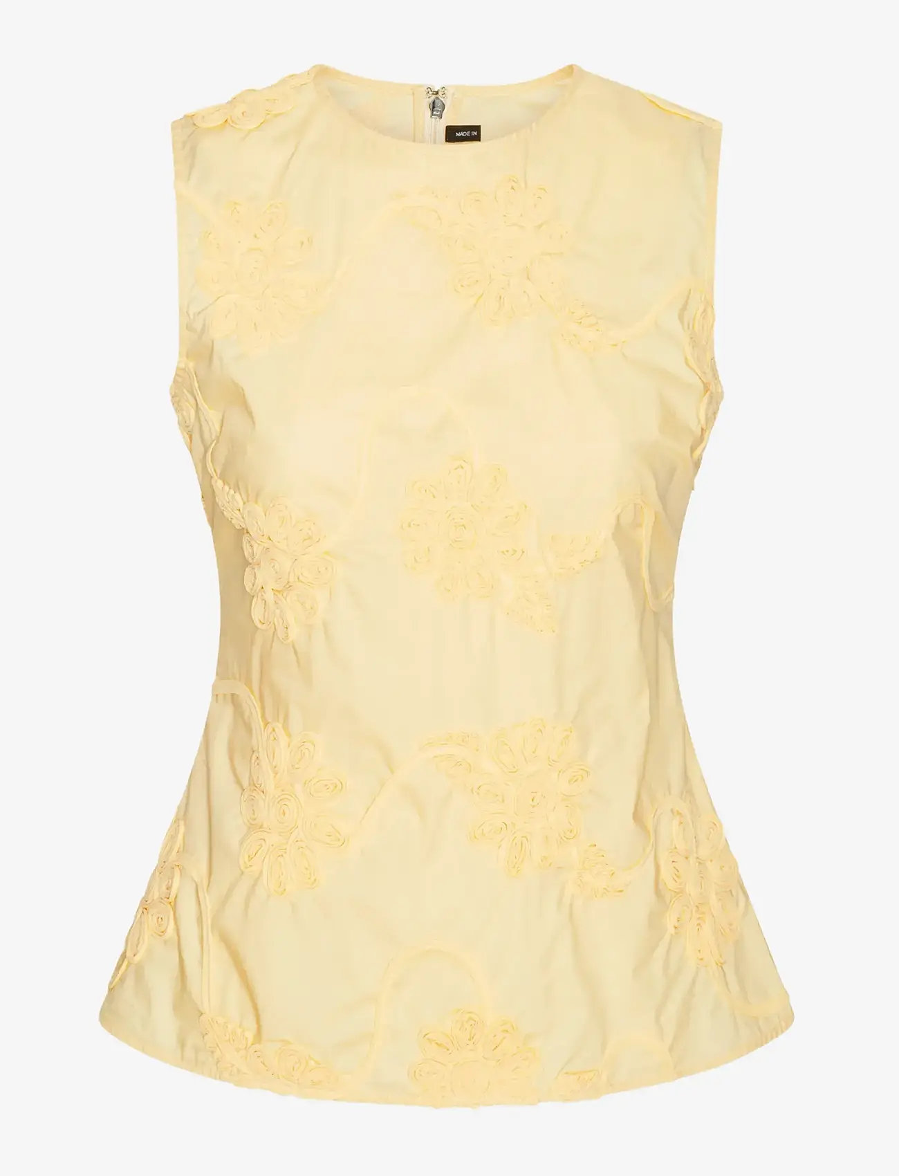 ROTATE - FLOWER SLEEVELESS TOP - varrukateta pluusid - italian straw - 1