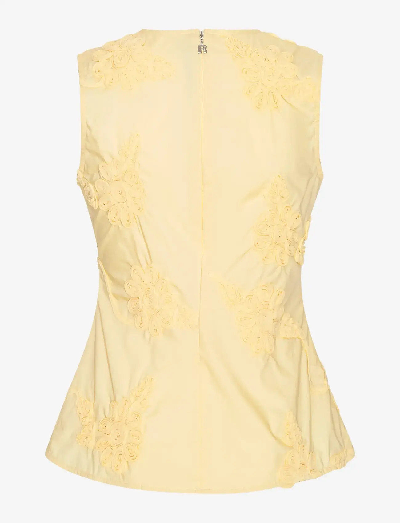 ROTATE - FLOWER SLEEVELESS TOP - varrukateta pluusid - italian straw - 2