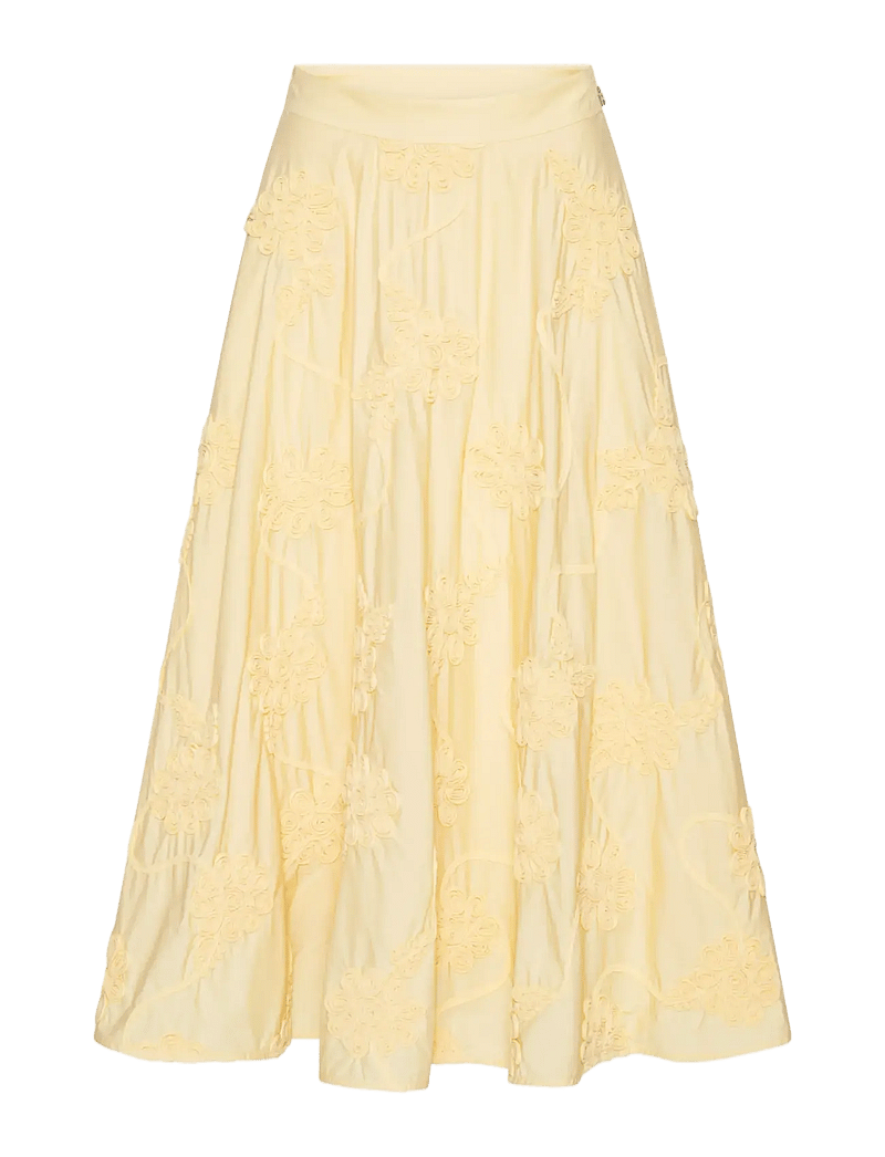 ROTATE Birger Christensen - FLOWER MAXI SKIRT - midi skirts - italian straw - 0