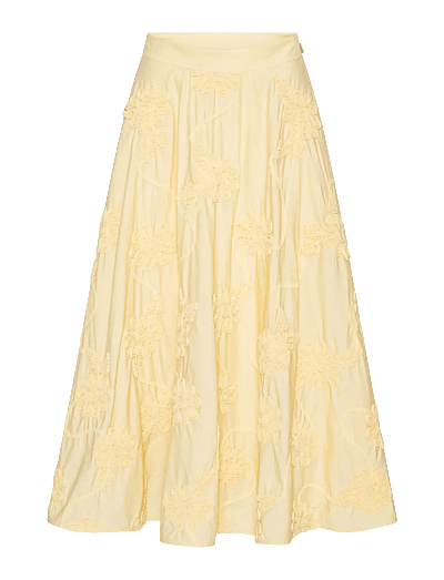 ROTATE FLOWER MAXI SKIRT - Kjolar - ITALIAN STRAW / yellow
