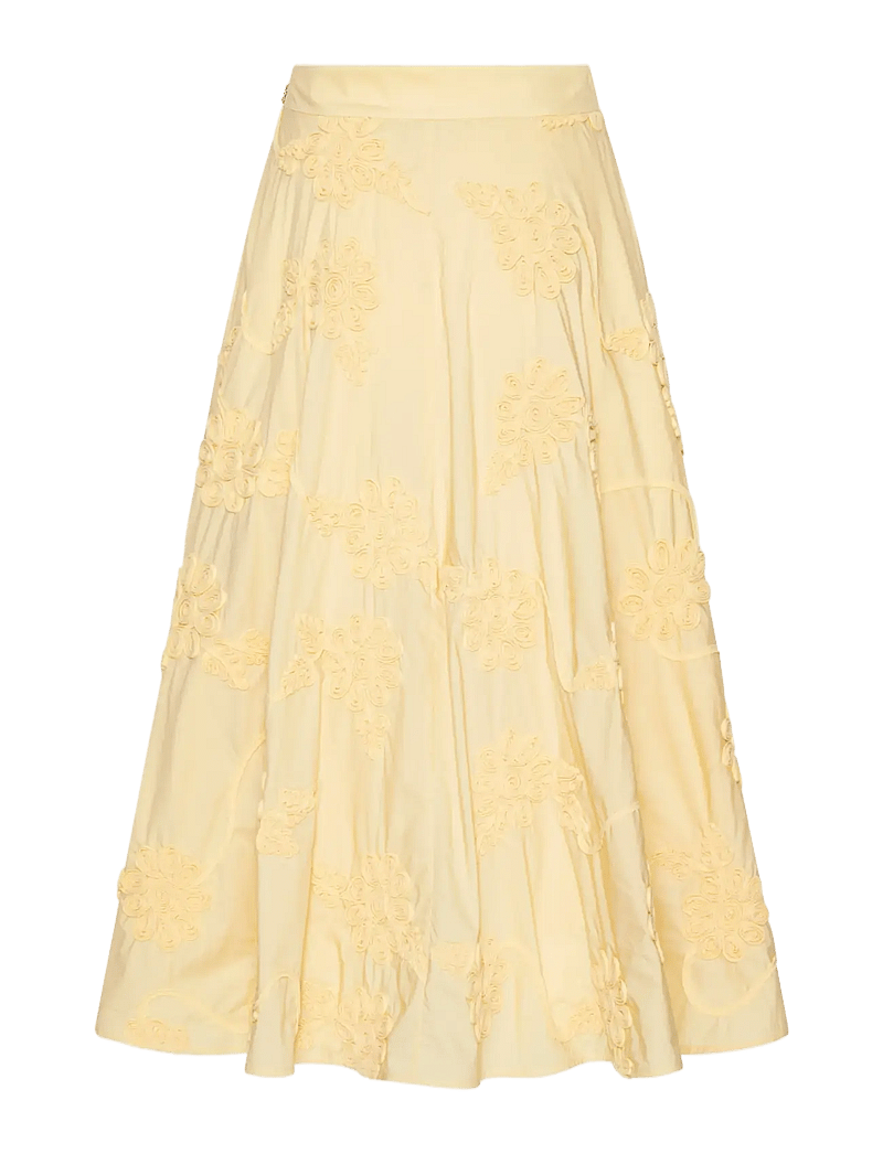 ROTATE Birger Christensen - FLOWER MAXI SKIRT - midi skirts - italian straw - 1