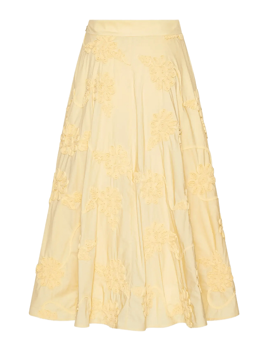 ROTATE - FLOWER MAXI SKIRT - midi skirts - italian straw - 2