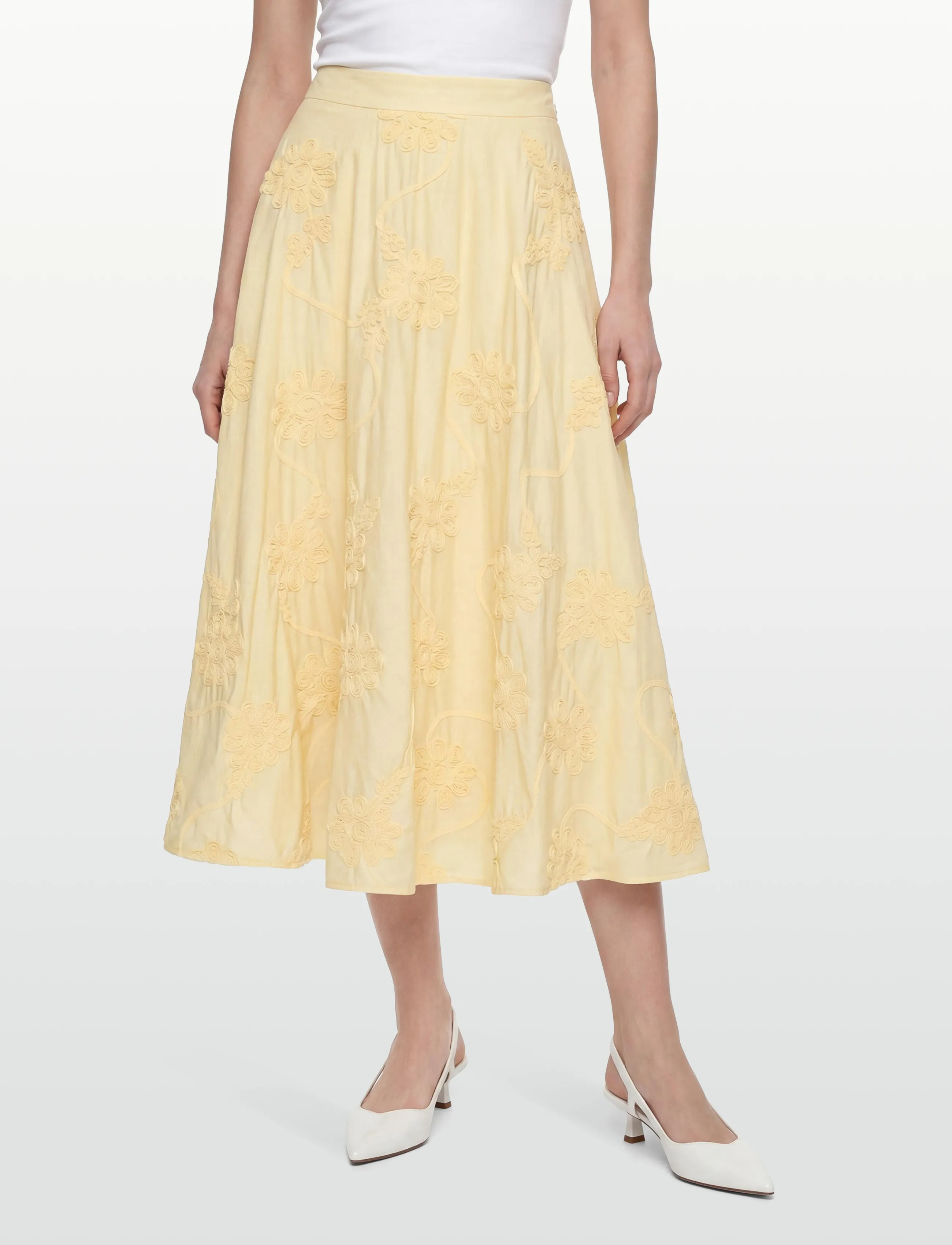 ROTATE - FLOWER MAXI SKIRT - midi skirts - italian straw - 3