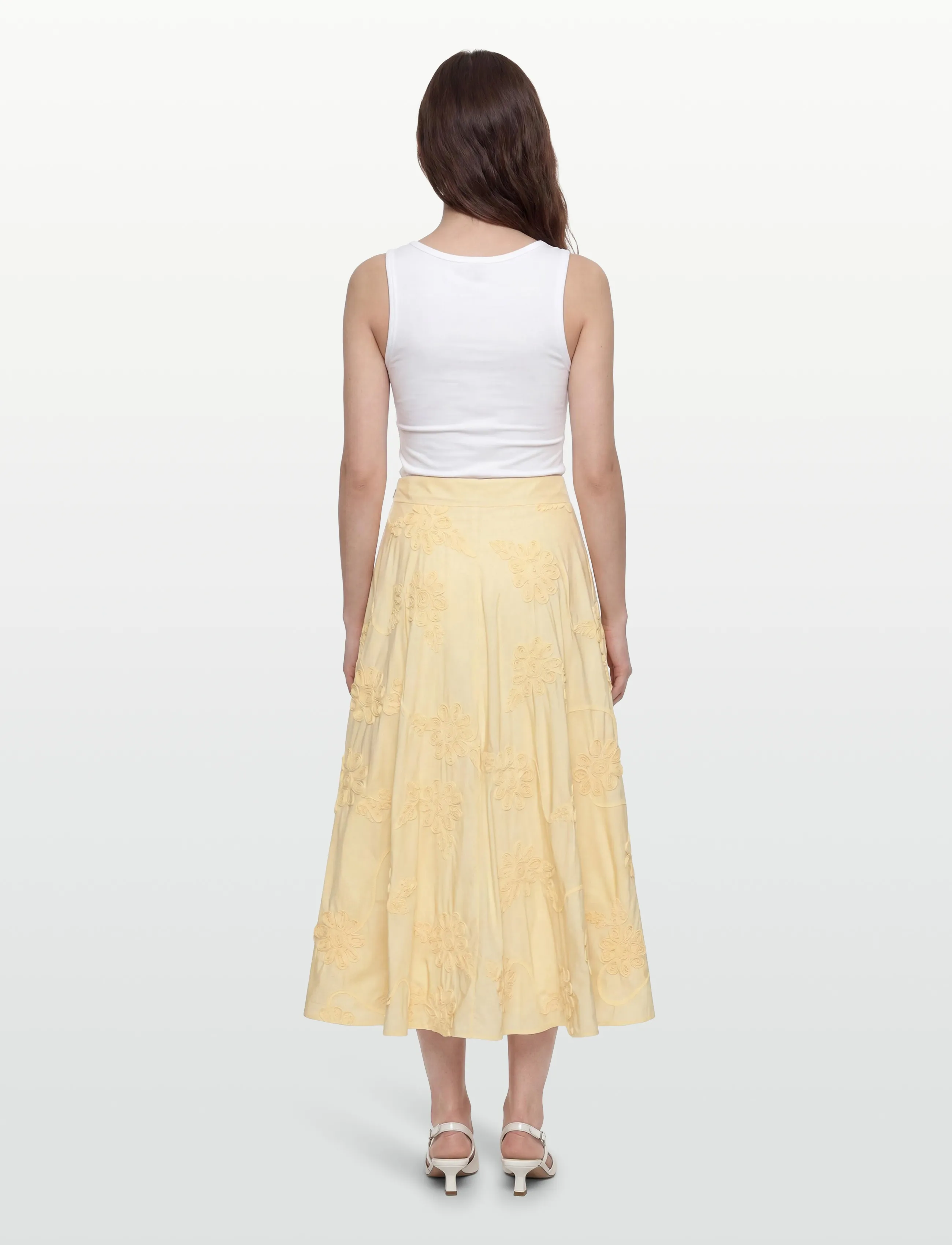 ROTATE - FLOWER MAXI SKIRT - midi skirts - italian straw - 4