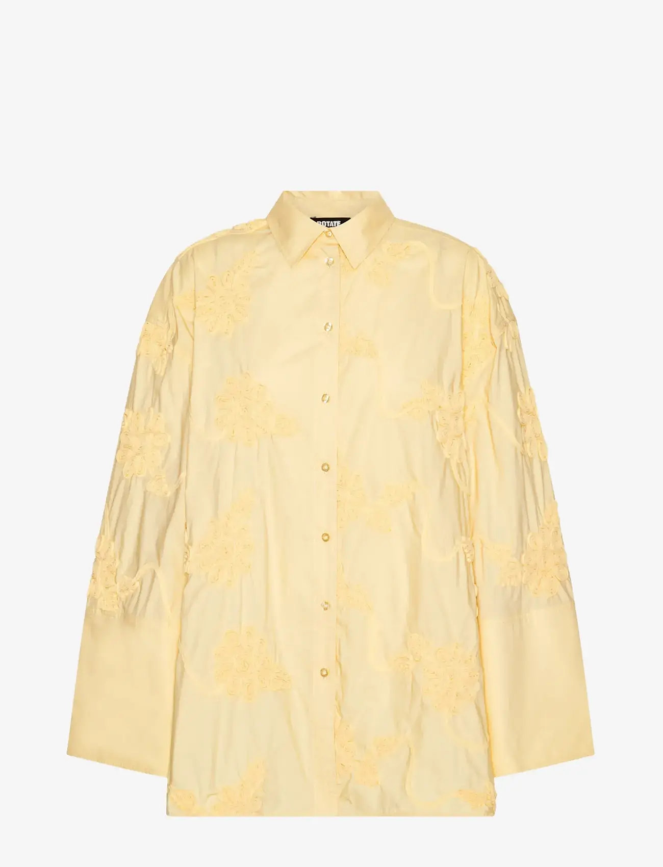 ROTATE - FLOWER OVERSIZED SHIRT - teksasärgid - italian straw - 1