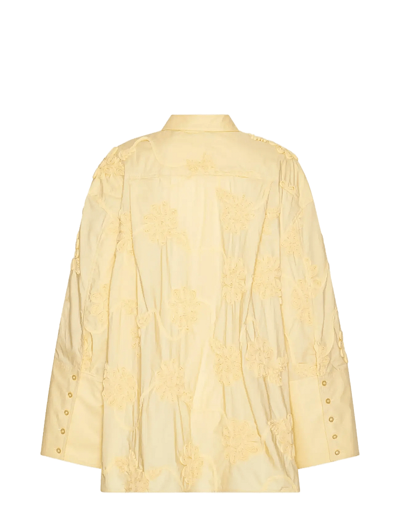 ROTATE - FLOWER OVERSIZED SHIRT - teksasärgid - italian straw - 2