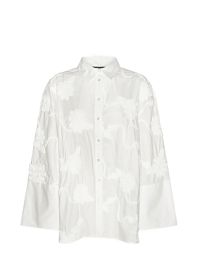 Flower Oversized Shirt - LangæRmede