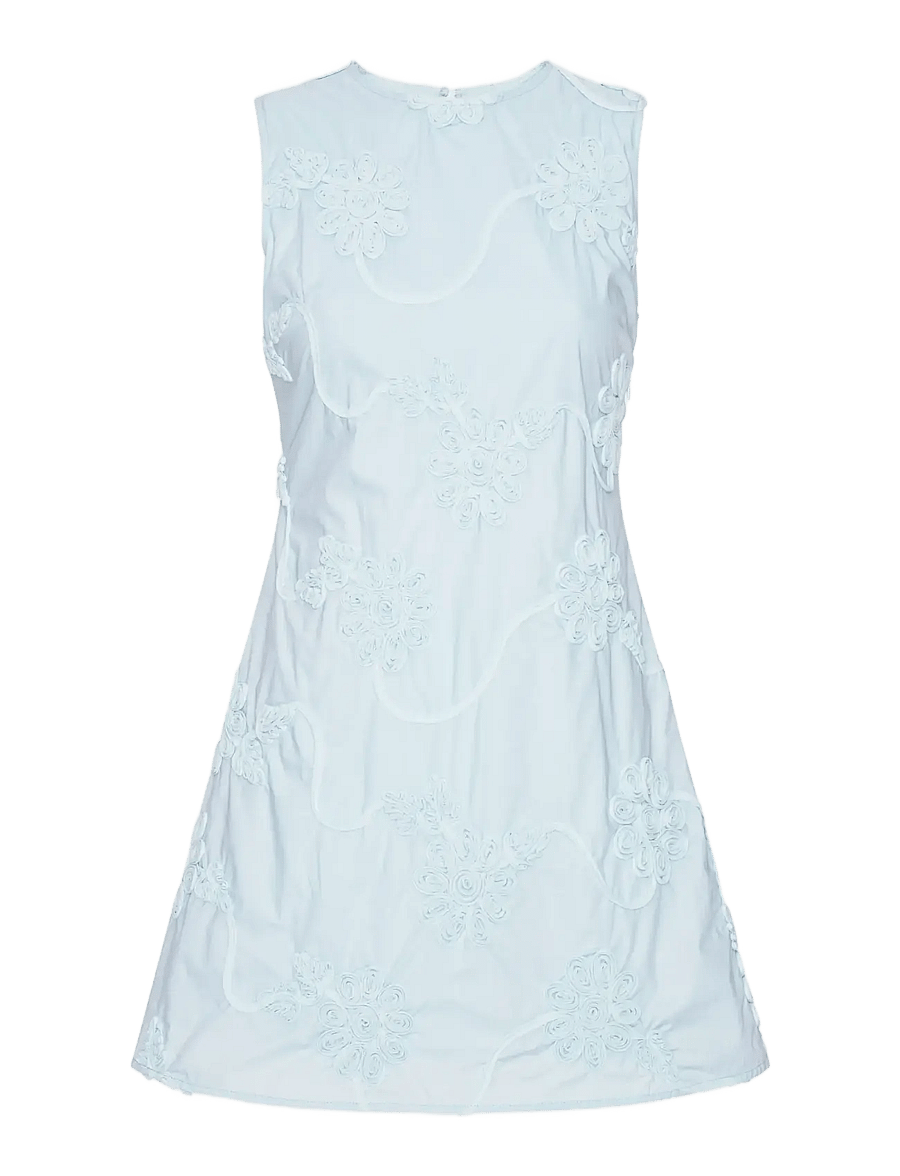 ROTATE - FLOWER MINI FLARED DRESS - korta klänningar - plein air - 1