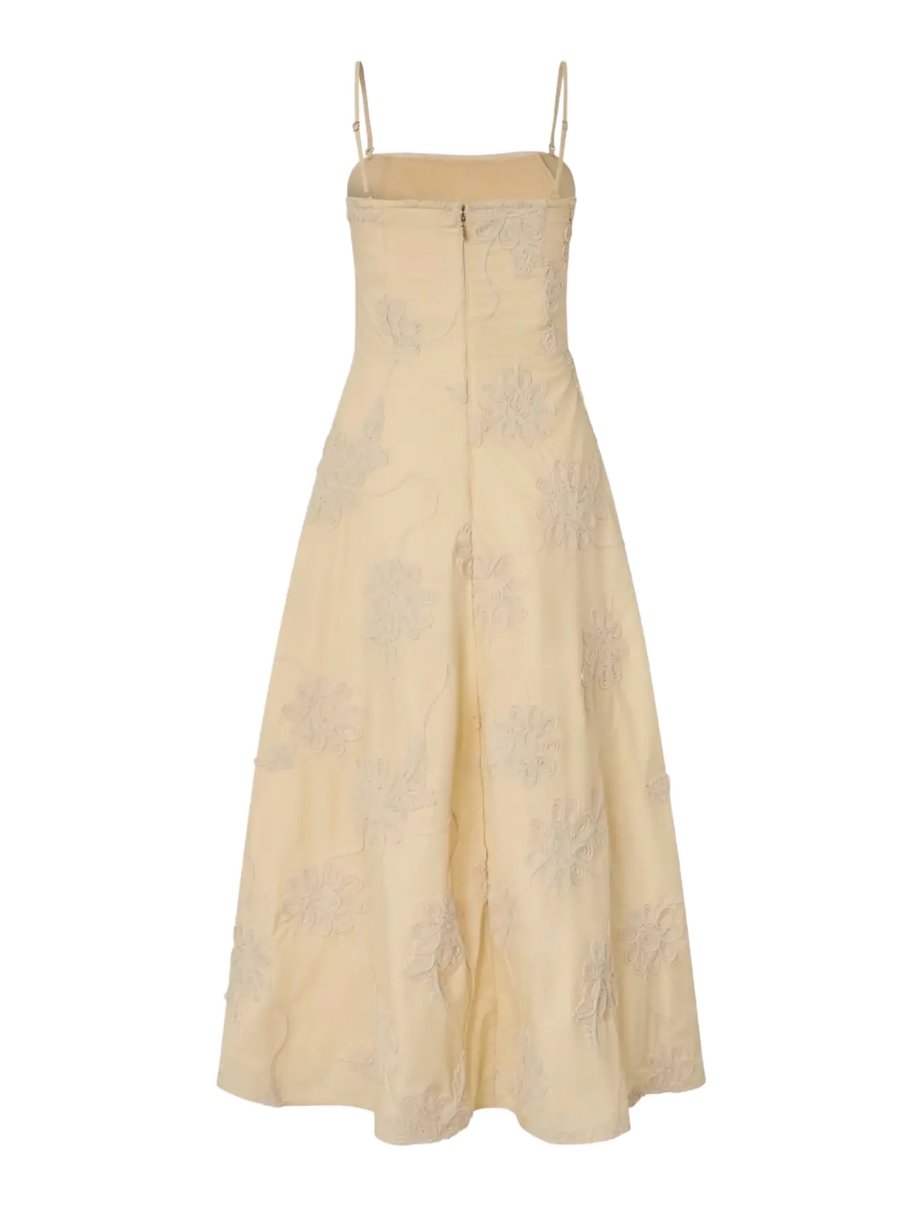 ROTATE - FLARED MIDI STRAP DRESS - italian straw - 1