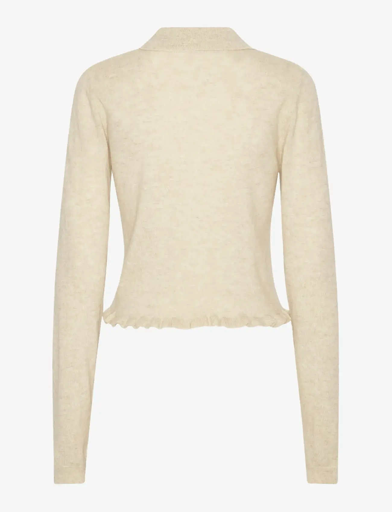 ROTATE - Knitted polo cardigan - kashmir - oxford tan - 1