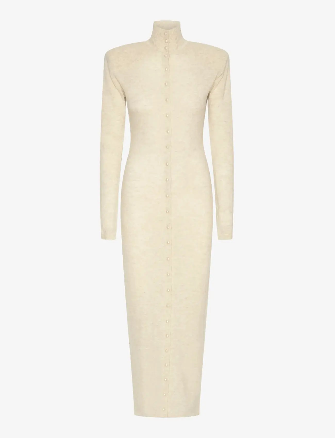 ROTATE - KNITTED POLO DRESS - maxikjoler - oxford tan - 1