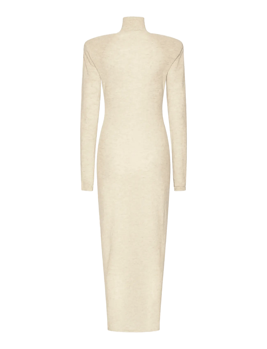 ROTATE - KNITTED POLO DRESS - cachemire - oxford tan - 2