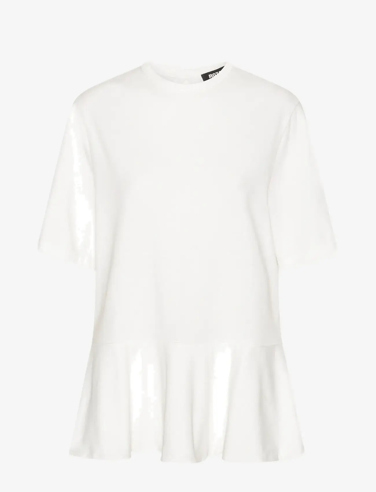 ROTATE Birger Christensen - PEPLUM T-SHIRT - t-shirts - bright white - 1