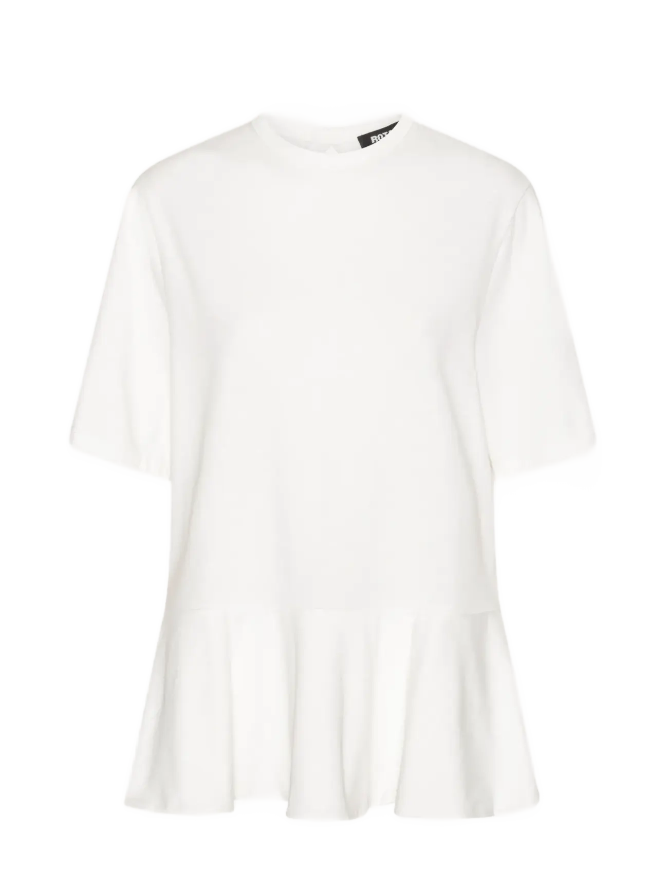 ROTATE PEPLUM T-SHIRT - T-shirts & Topper - BRIGHT WHITE / white
