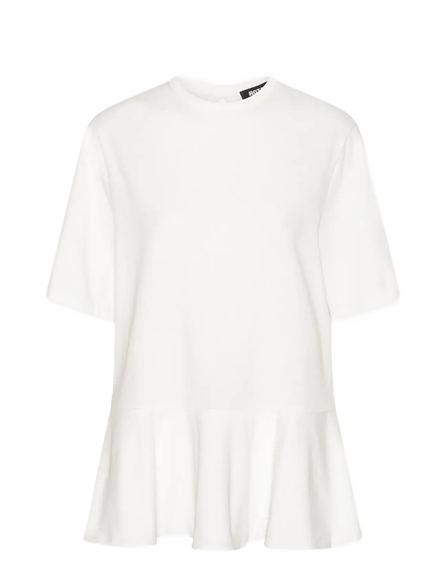 ROTATE - PEPLUM T-SHIRT - t-shirts - bright white - 1