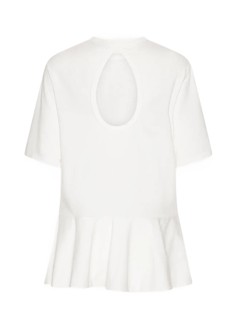 ROTATE Birger Christensen - PEPLUM T-SHIRT - t-shirts - bright white - 2