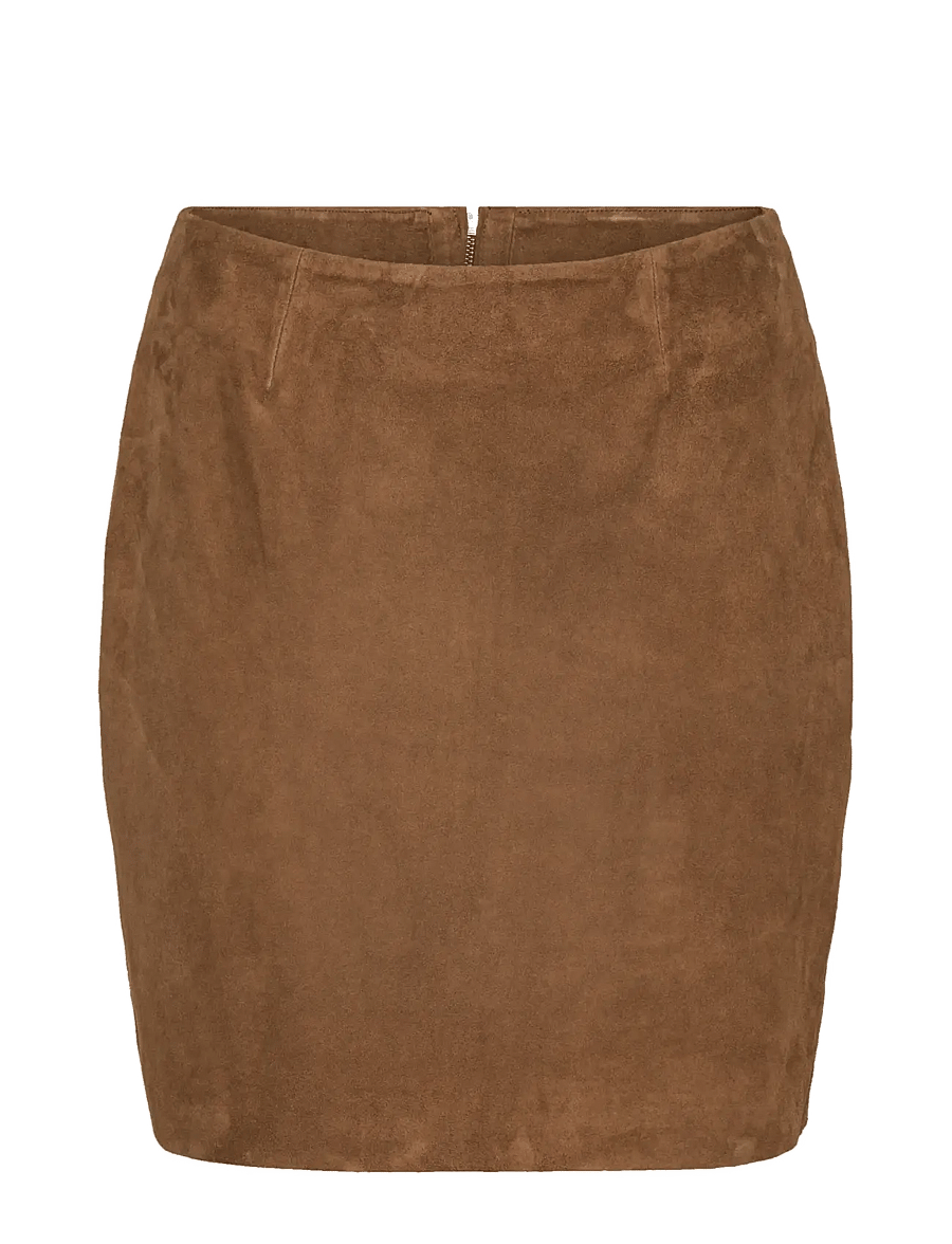 ROTATE - SUEDE MINI SKIRT - nahast seelikud - bison - 1