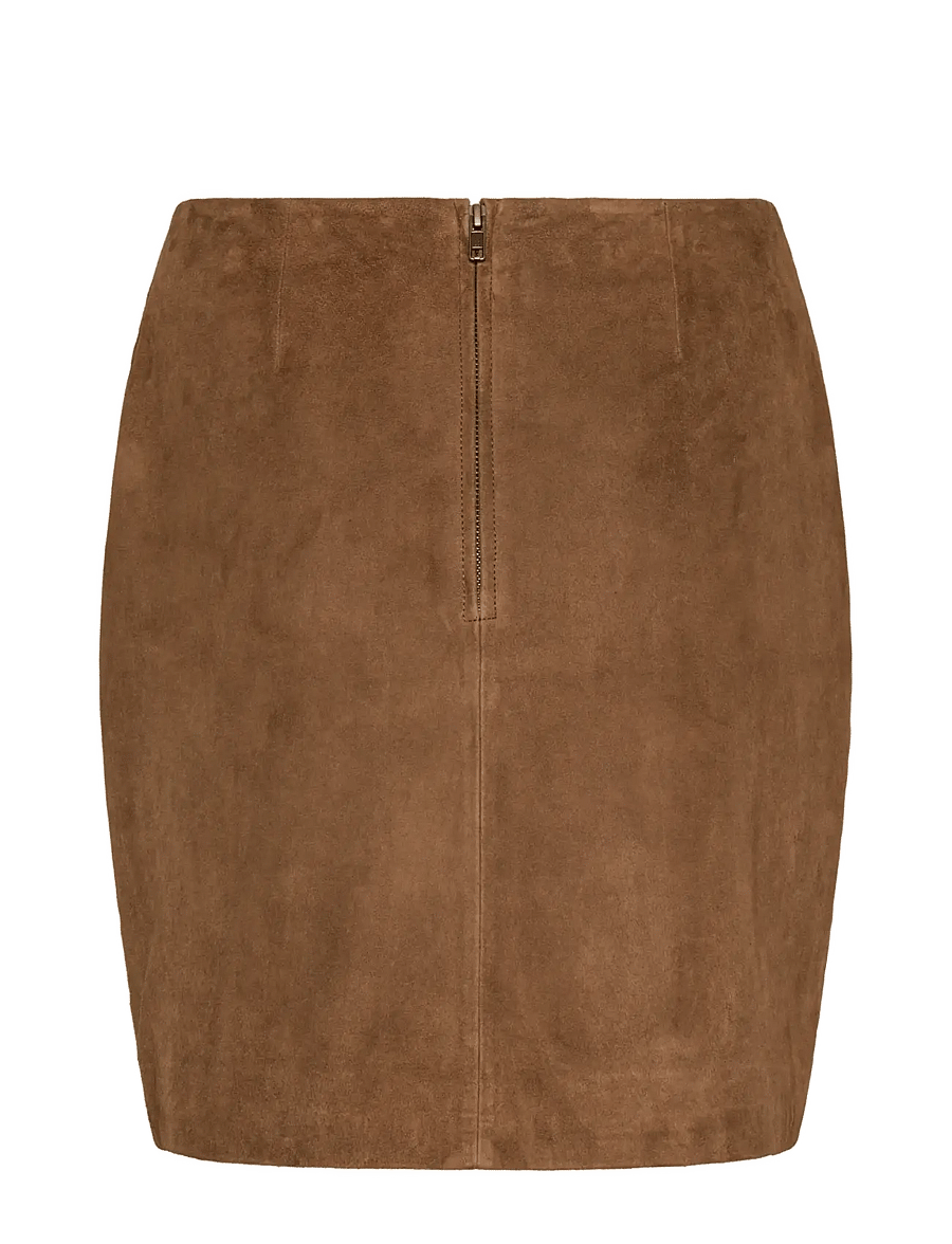 ROTATE - SUEDE MINI SKIRT - nahast seelikud - bison - 2
