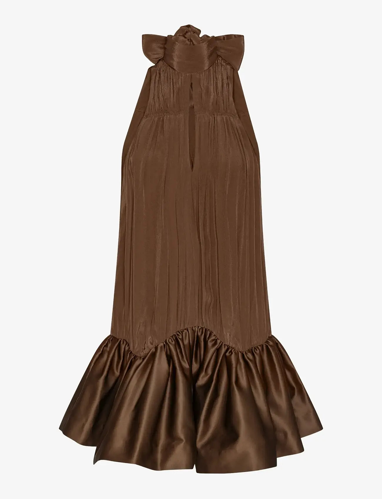 ROTATE Birger Christensen - GATHERED MINI DRESS - midi-kleider - potting soil - 1